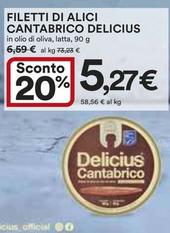 Offerta per Delicius - Filetti Di Alici Cantabrico a 5,27€ in Ipercoop