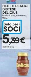 Offerta per Delicius - Filetti Di Alici Distese a 5,39€ in Ipercoop