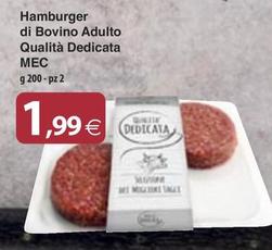 Offerta per Mec - Hamburger Di Bovino Adulto Qualità Dedicata a 1,99€ in Docks Market