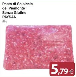 Offerta per Pasta Di Salsiccia Del Piemonte Senza Glutine Paysan a 5,79€ in Docks Market