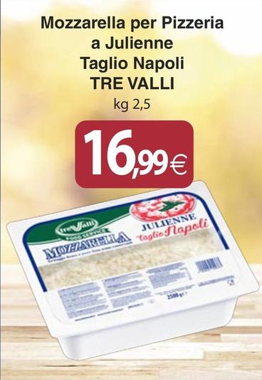 Offerta per Trevalli - Mozzarella Per Pizzeria A Julienne Taglio Napoli a 16,99€ in Docks Market