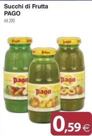 Offerta per Pago - Succhi Di Frutta a 0,59€ in Docks Market