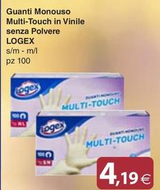 Offerta per Logex - Guanti Monouso Multi-touch In Vinile Senza Polvere a 4,19€ in Docks Market