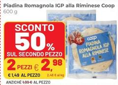 Offerta per  Coop - Piadina Romagnola IGP Alla Riminese a 1,49€ in Superstore Coop