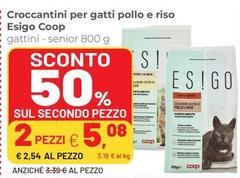 Offerta per  Esigo Coop - Croccantini Per Gatti Pollo E Riso a 2,54€ in Superstore Coop