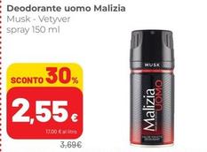 Offerta per Malizia - Deodorante Uomo a 2,55€ in Superstore Coop