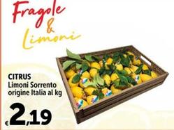 Offerta per Limoni a 2,19€ in Carrefour Ipermercati