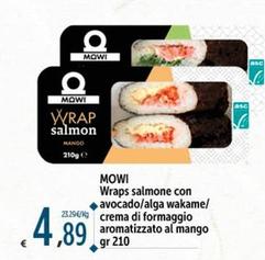 Offerta per  Mowi - Wraps Salmone Con Avocado a 4,89€ in Carrefour Ipermercati