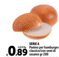 Offerta per Serie A Panino Per Hamburger a 0,89€ in Carrefour Ipermercati