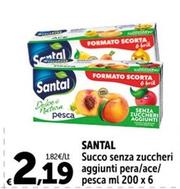 Offerta per  Santal - Succo Senza Zuccheri Aggiunti Pera a 2,19€ in Carrefour Express