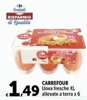Offerta per  Carrefour - Uova Fresche XL Allevate A Terra X 6 a 1,49€ in Carrefour Express