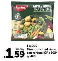 Offerta per Findus - Minestrone Tradizione Con Verdure IGP E DOP a 1,59€ in Carrefour Express