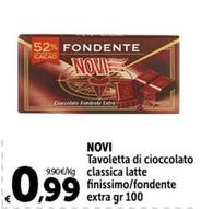 Offerta per Novi - Tavoletta Di Cioccolato Fondente Extra a 0,99€ in Carrefour Express