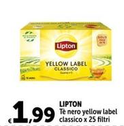 Offerta per Lipton Tea - Te Nero Yellow Label Classico a 1,99€ in Carrefour Express