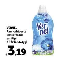 Offerta per  Vernel - Ammorbidente Concentrato Vari Tipi 46/48 Lavaggi  a 3,19€ in Carrefour Express