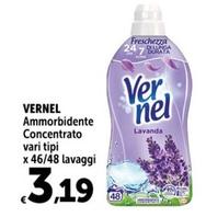 Offerta per  Vernel - Ammorbidente Concentrato Vari Tipi 46/48 Lavaggi  a 3,19€ in Carrefour Express