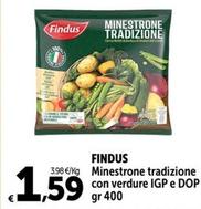 Offerta per Findus - Minestrone Tradizione Con Verdure IGP E DOP a 1,59€ in Carrefour Express