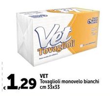 Offerta per  Vet - Tovaglioli Monovelo Bianchi Cm 33X33  a 1,29€ in Carrefour Express