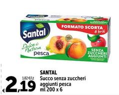 Offerta per Santal - Succo Senza Zuccheri Aggiunti Pesca a 2,19€ in Carrefour Express