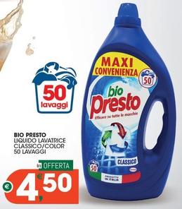 Offerta per Bio Presto - Liquido Lavatrice Classico/Color a 4,5€ in Crai