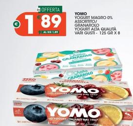 Offerta per Yomo - Yogurt Magro 0% / Granarolo Yogurt Alta Qualità a 1,89€ in Crai
