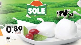 Offerta per Sole - Mozzarella a 0,89€ in Crai