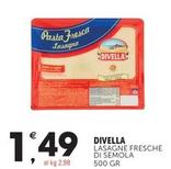 Offerta per Divella - Lasagne Fresche Di Semola a 1,49€ in Crai