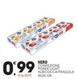 Offerta per Hero - Confezione Poker Light Albicocca/Fragola a 0,99€ in Crai