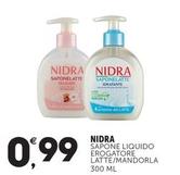 Offerta per Nidra - Sapone Liquido Erogatore Latte/Mandorla a 0,99€ in Crai