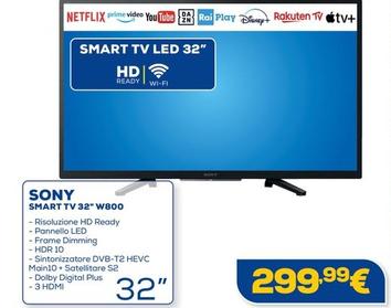 Offerta per Sony - Smart Tv 32" W800 a 299,99€ in Euronics