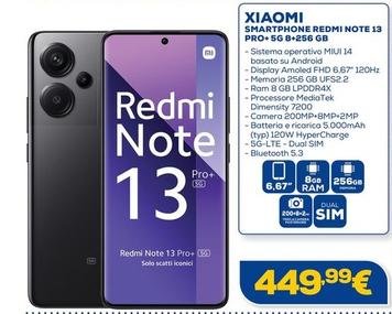 Offerta per Xiaomi - Smartphone Redmi Note 13 Pro+5G 8+256 Gb a 449,99€ in Euronics