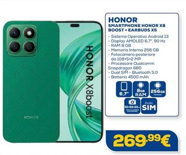 Offerta per Honor - Smartphone X8 Boost + Earbuds X5 a 269,99€ in Euronics