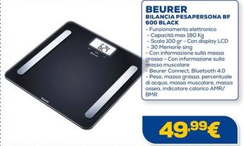 Offerta per Beurer - Bilancia Pesapersona BF 600 Black a 49,99€ in Euronics