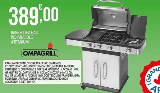 Offerta per Ompagrill - Barbecue A Gas Indianapolis 4 Titanium a 389€ in Iper Nonna Isa
