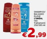 Offerta per L'oreal - Shampoo/ Balsamo Elvive a 2,99€ in Crai