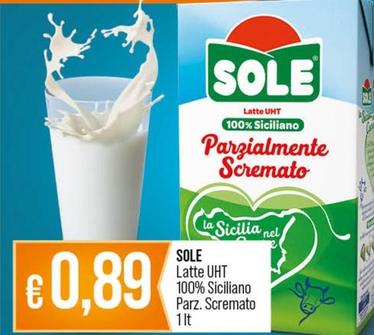 Offerta per  Sole - Latte UHT 10096 Siciliano Parz Scremato  a 0,89€ in Ipercoop