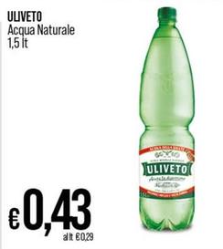 Offerta per Uliveto - Acqua Naturale a 0,43€ in Ipercoop