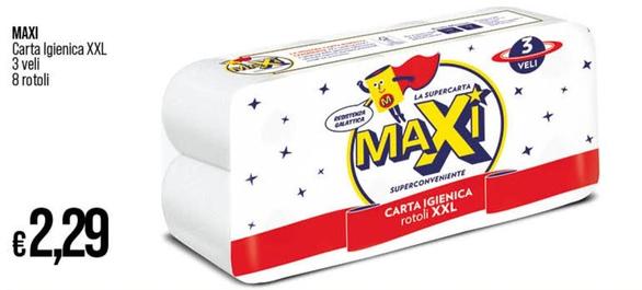 Offerta per Maxi - Carta Igienica Xxl 3 Veli 8 Rotoli a 2,29€ in Ipercoop