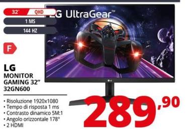 Offerta per Lg - Monitor Gaming 32" 32GN600 a 289,9€ in Comet