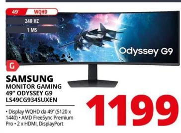 Offerta per Samsung - Monitor Gaming 49" Odyssey G9 LS49CG934SUXEN a 1199€ in Comet