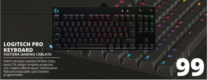 Offerta per Logitech - Pro Keyboard Tastiera Gaming Cablata a 99€ in Comet