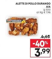 Offerta per Aia - Alette Di Pollo Durango a 3,99€ in Pam