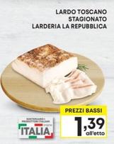 Offerta per Larderia La Repubblica - Lardo Toscano Stagionato a 1,39€ in Pam