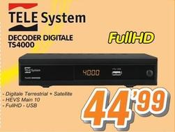 Offerta per Tele System - Decoder Digitale Ts4000 a 44,99€ in Golino Service