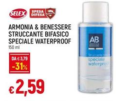 Offerta per Armonia & Benessere - Struccante Bifasico Speciale Waterproof a 2,59€ in Famila Superstore