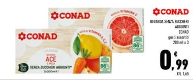Offerta per Conad - Bevanda Senza Zuccheri Aggiunti a 0,99€ in Conad