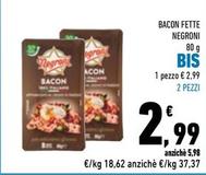 Offerta per Negroni - Bacon Fette a 2,99€ in Conad City