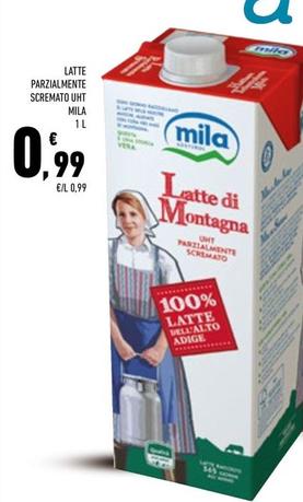 Offerta per  Mila - Latte Parzialmente Scremato UHT a 0,99€ in Margherita Conad