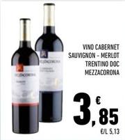 Offerta per  Mezzacorona - Vino Cabernet Sauvignon Merlot Trentino DOC  a 3,85€ in Margherita Conad