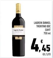 Offerta per Cavit - Lagrein Dunkel Trentino DOC  a 4,45€ in Margherita Conad